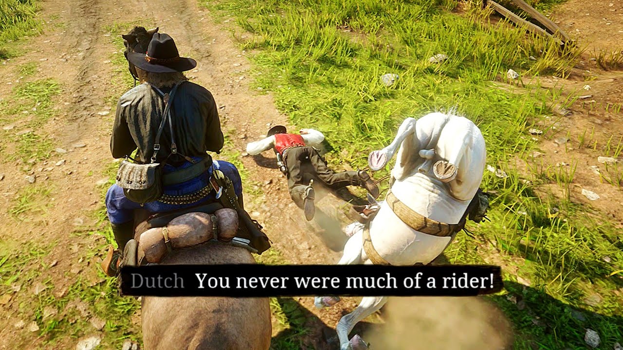 Dutch falls off his horse right after Mocking Arthur🤣