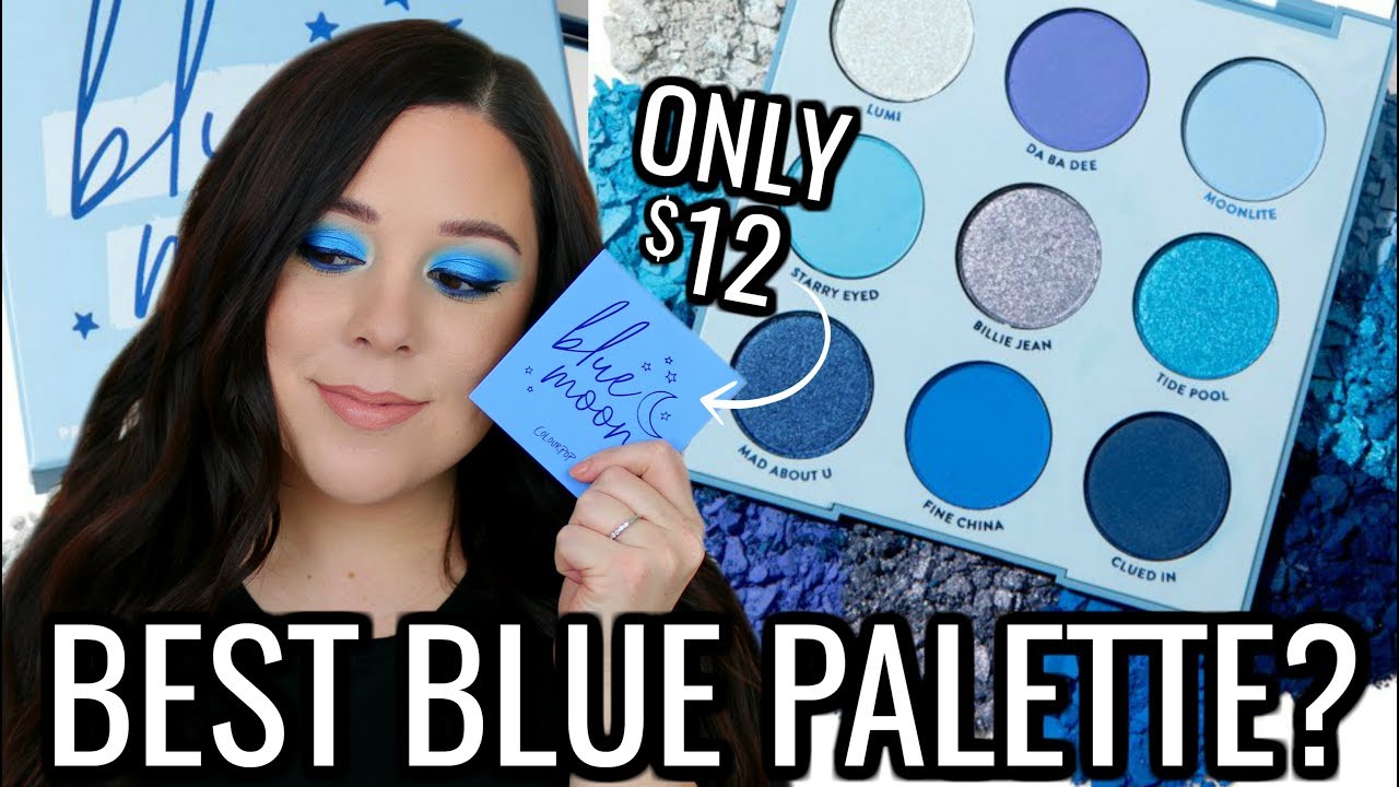 FINALLY! COLOURPOP BLUE MOON EYESHADOW PALETTE REVIEW & TUTORIAL!