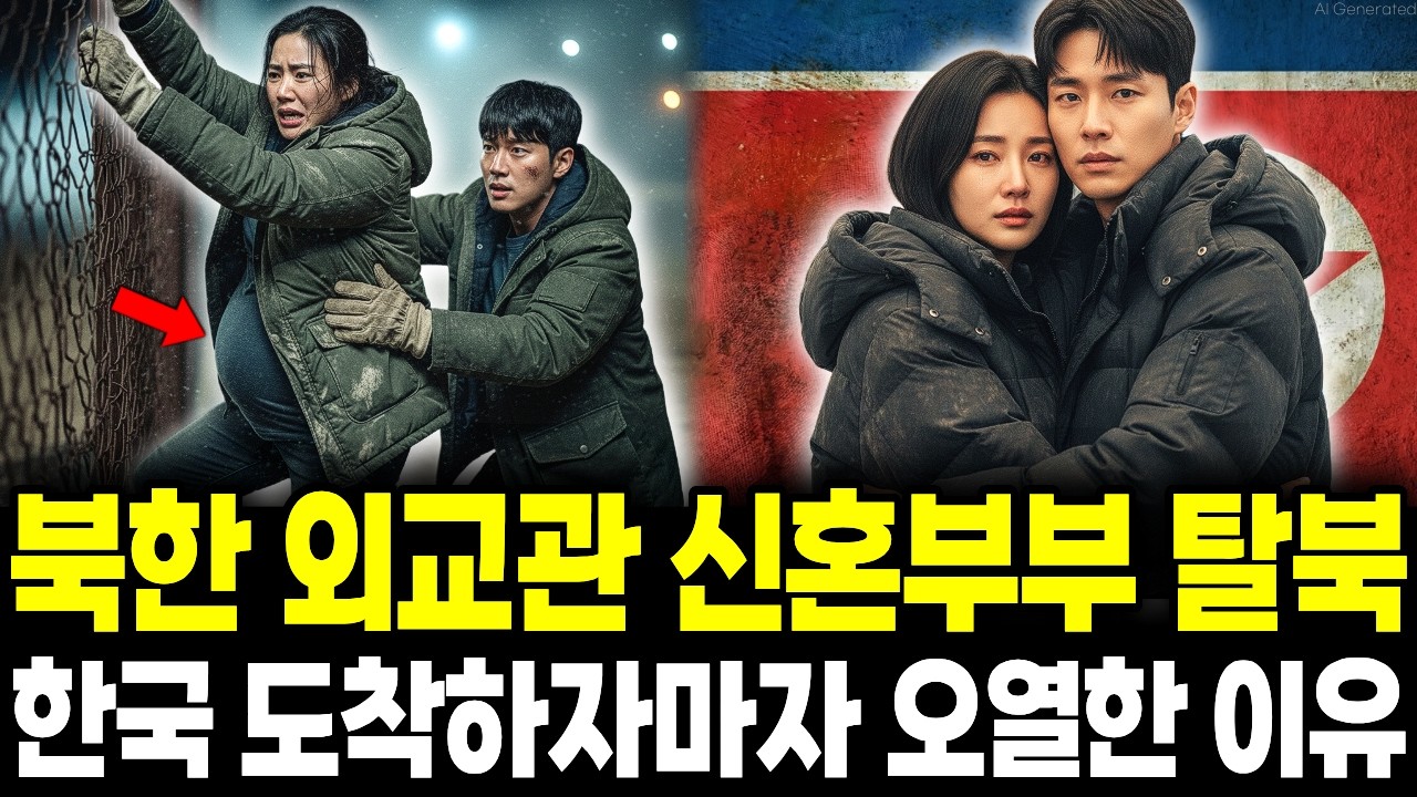 북한 외교관 신혼부부 탈북, 한국 도착하자마자 오열한 이유 [AI 드라마]