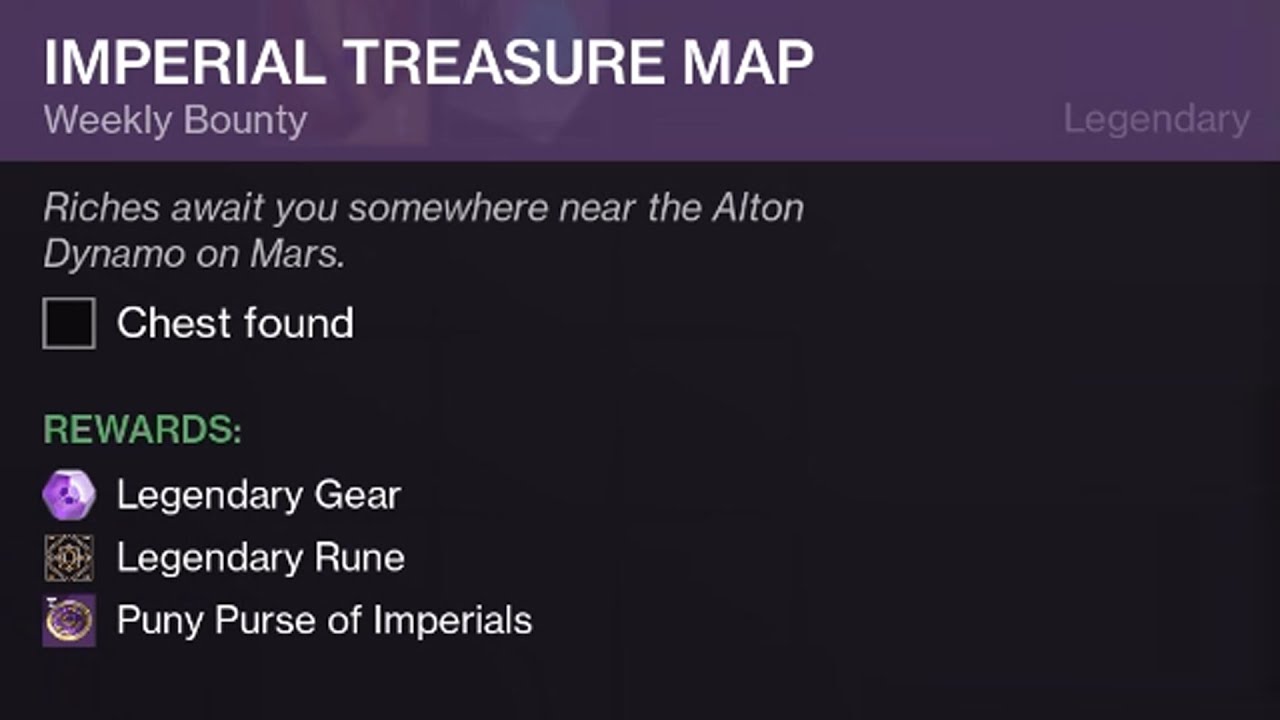 Imperial Treasure Map Bounty / Alton Dynamo on Mars
