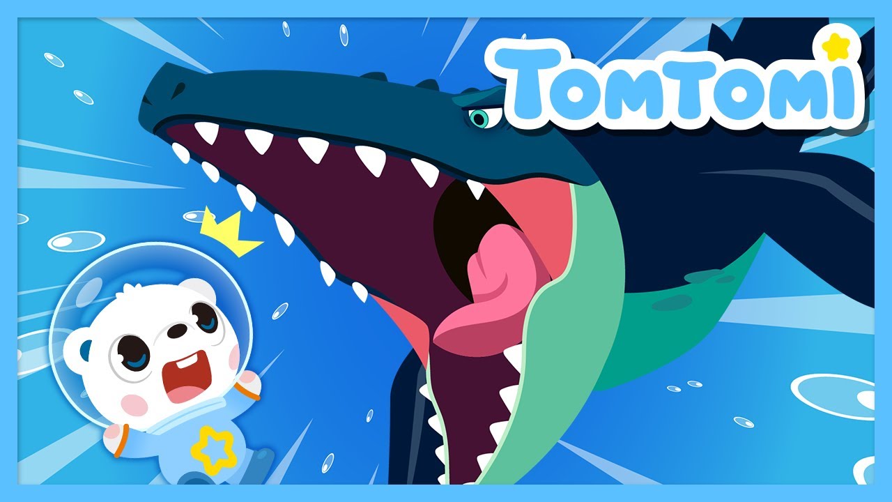 Meet the Mosasaurus!🦖🌊 Deep Sea Animals & Sea Dinosaurs | Dinosaur Songs for Kids | TOMTOMI