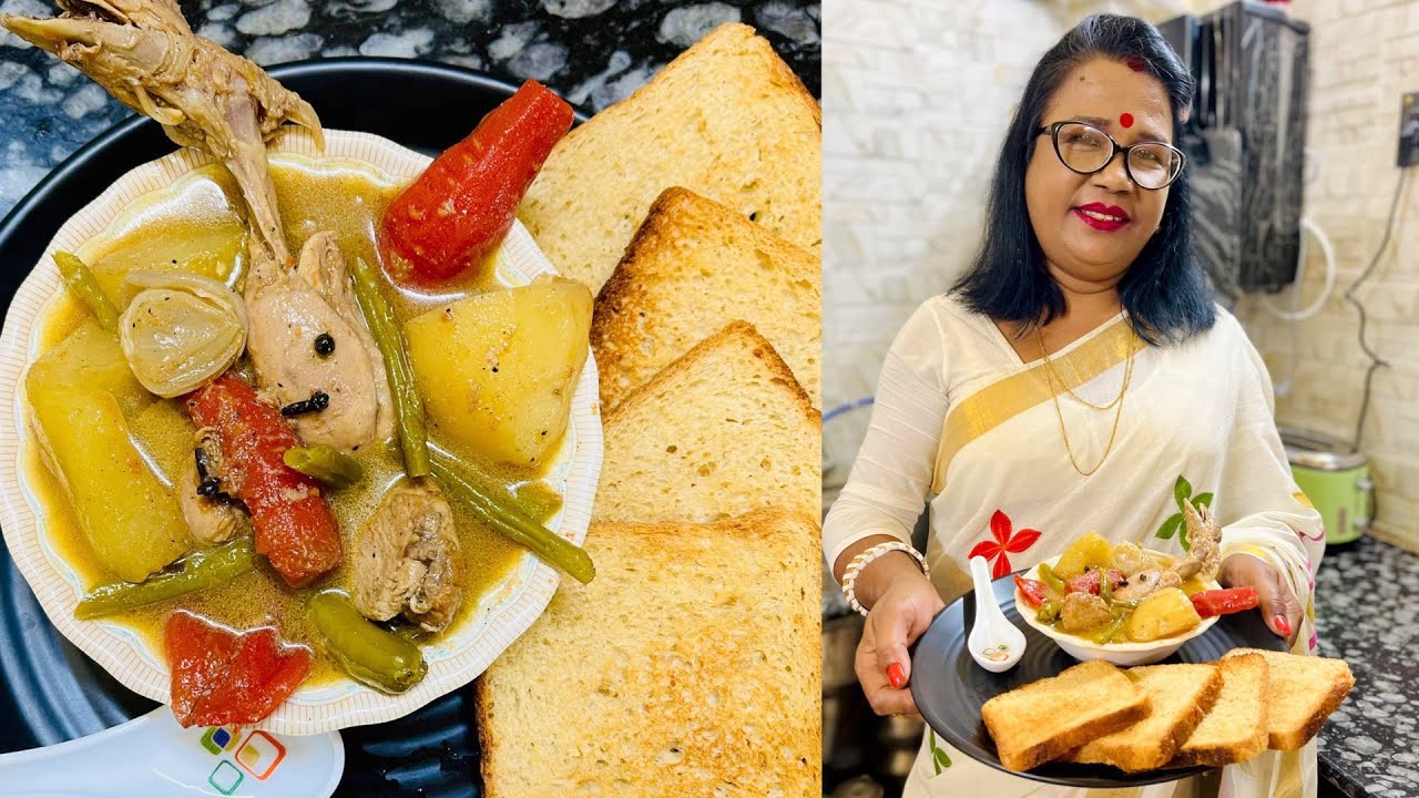 শীত পড়তেই অফিস পাড়ার গরম গরম Chicken Stew বানিয়ে ফেললাম বাড়িতেই 🍗🥪
