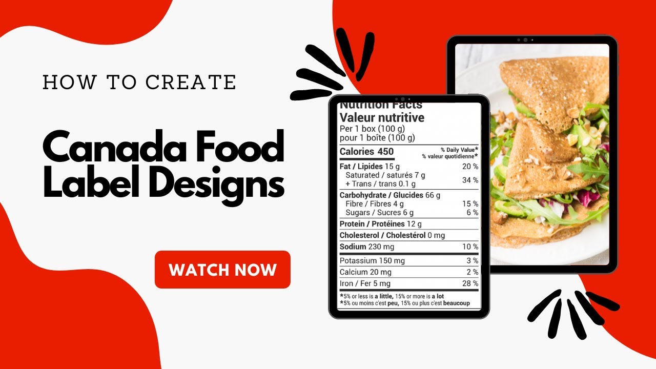 How to Create a Canada Nutrition Label for foods and beverages?