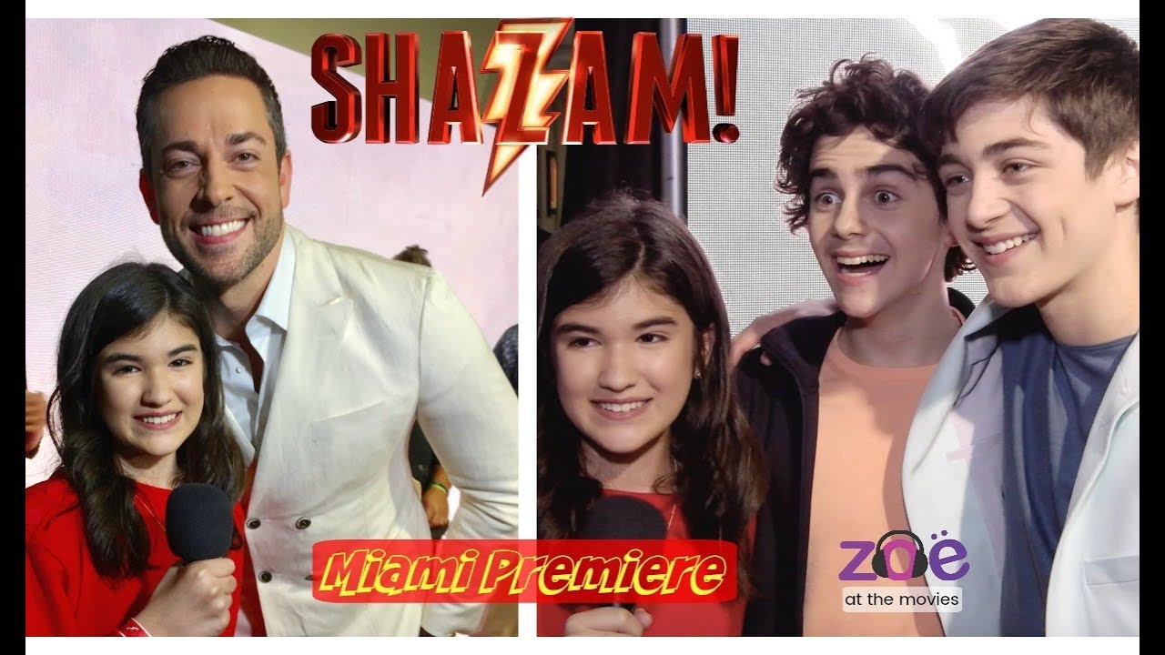 SHAZAM! Miami Premiere with Zachary Levi, Asher Angel & Jack Dylan Grazer by Zoe at the Movies
