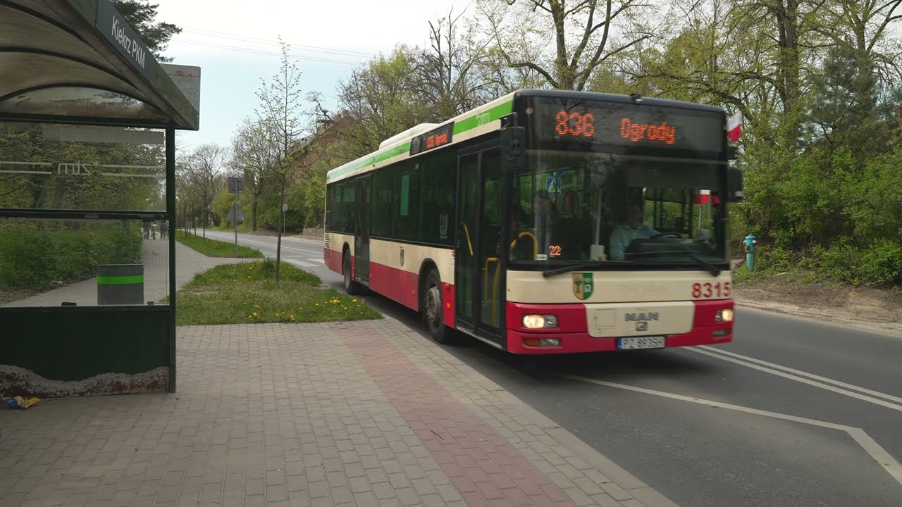 Poland, Poznań, bus 836 ride from Kiekrz to Ogrody