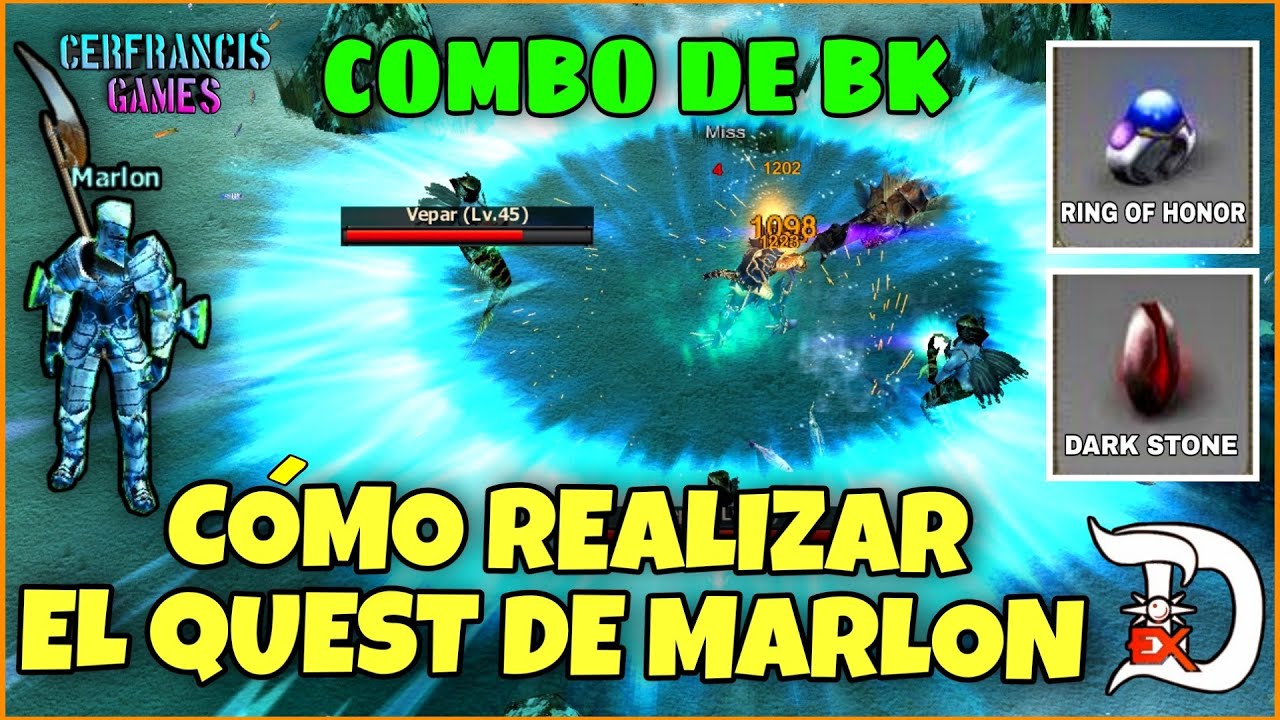 DevilzMu Ex | Cómo realizar el Quest de Marlon (220) y cómo activar el Combo del Blade Knight 🗡️