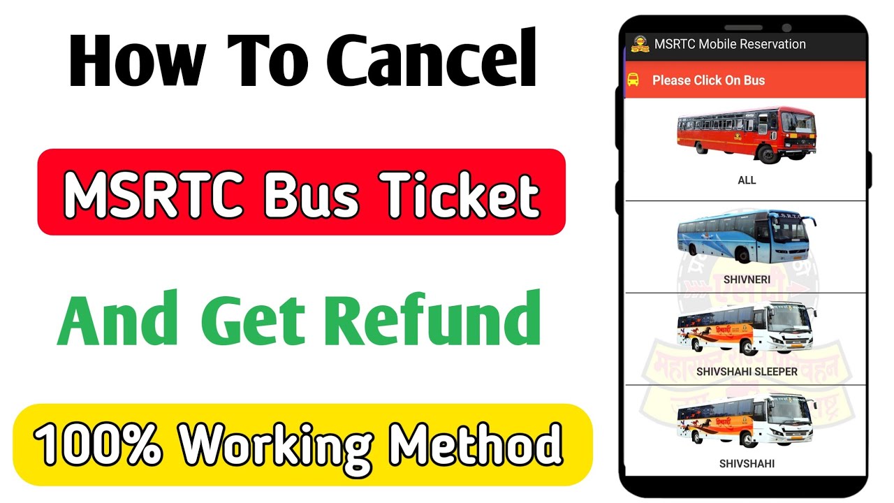 how to cancel msrtc bus ticket online | msrtc bus ticket cancel kaise kare