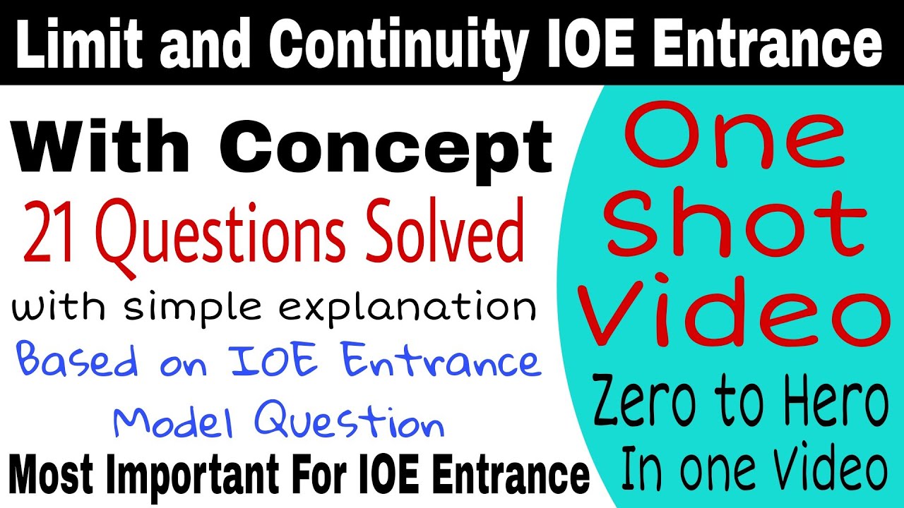 IOE Entrance Preparation *Limit and Continuity* #ioeentrance #ioeentranceguide #ioe