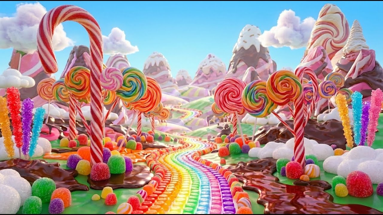 🍬 Calming Candy World 🌈 | Gentle Candy Land Ambience (24/7)