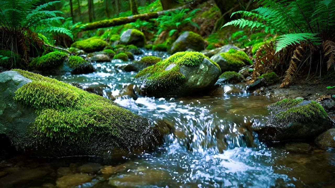 Deep Sleep River Sounds 💤 Forest Stream, Calming Water & Gentle Birds