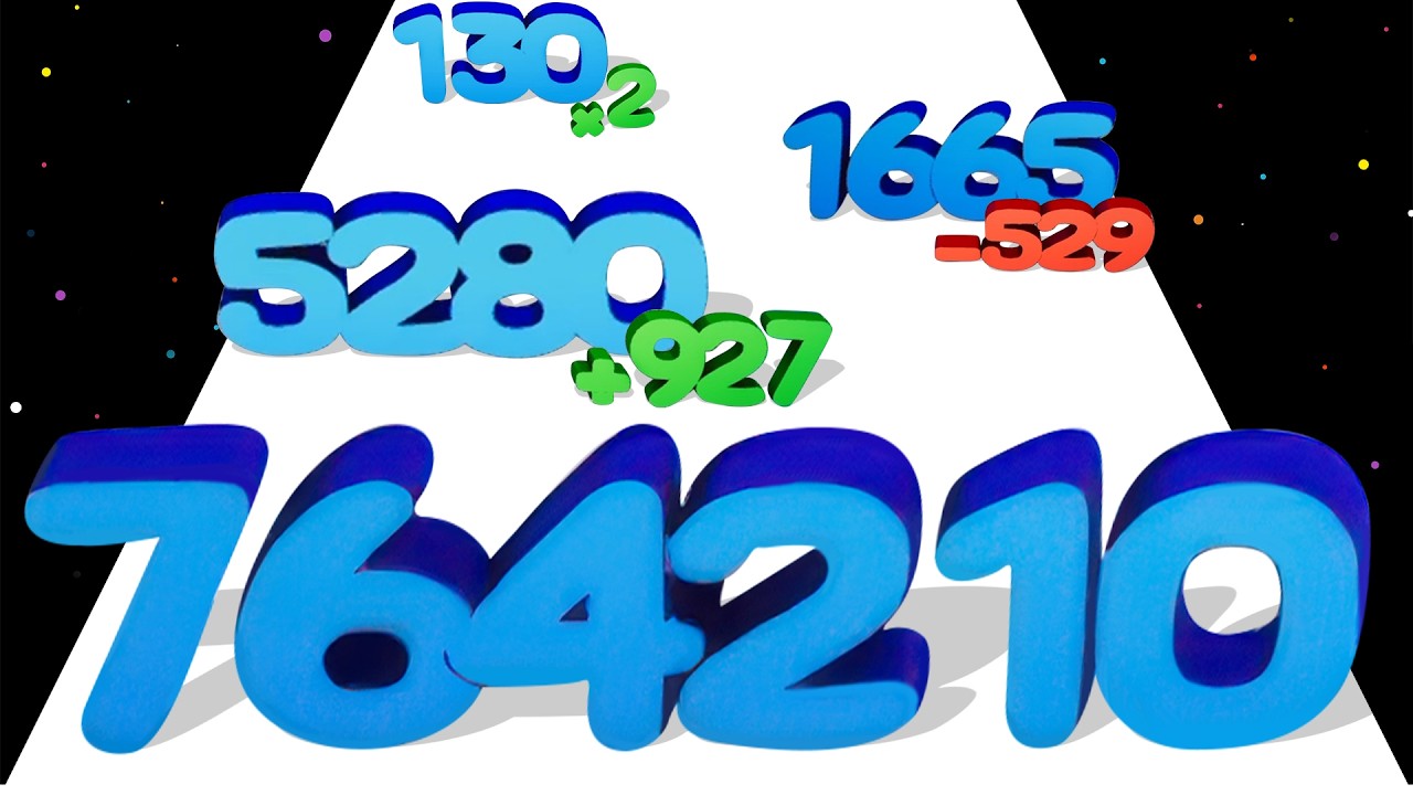 Digit Survival 3D - Level Up Number Merge Game Run Race Stack Master Max Level Freeplay All Games