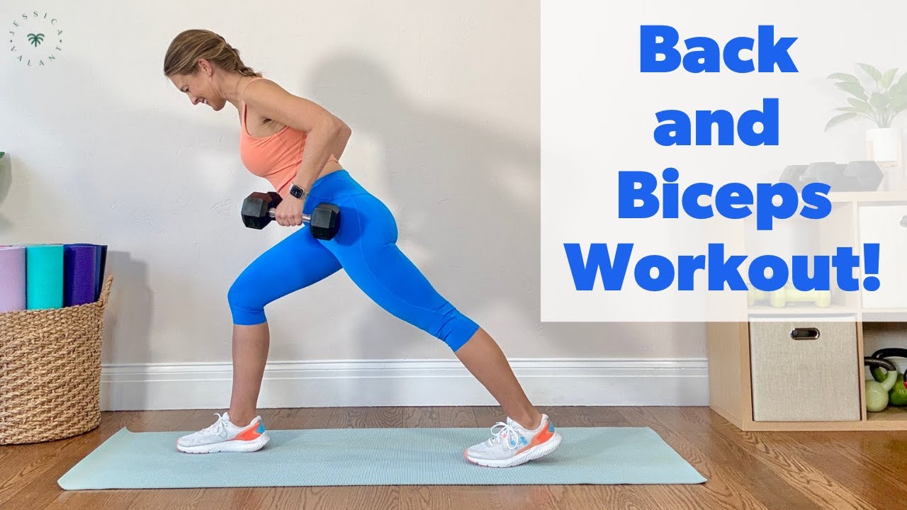 Back and Biceps Workout at Home - With Dumbbells