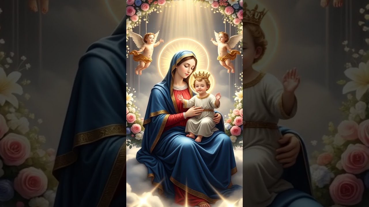Mar&iacute;a Reina del Cielo con el Ni&ntilde;o Jes&uacute;s #VirgenMar&iacute;a #Ni&ntilde;oJes&uacute;s #ReinaDelCielo