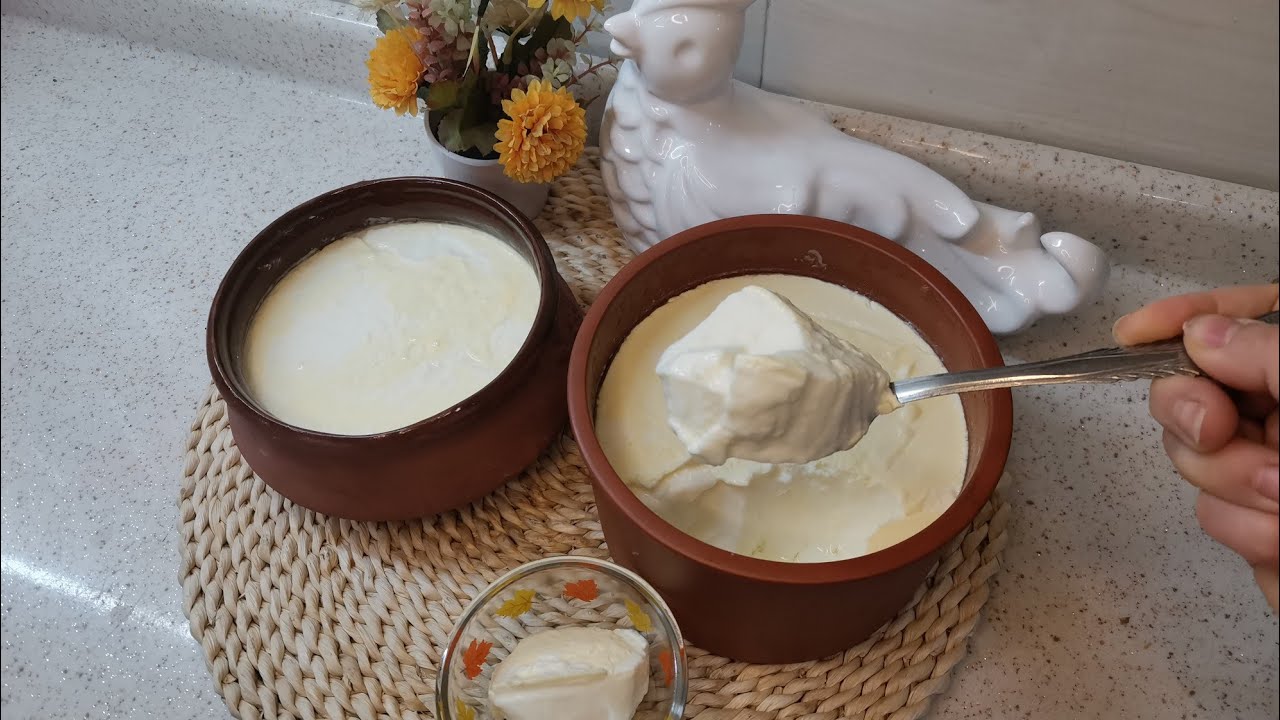 أطيب لبن رائب ممكن تجربوه من حليب البقر الطازج لبن زبادي يوغرت