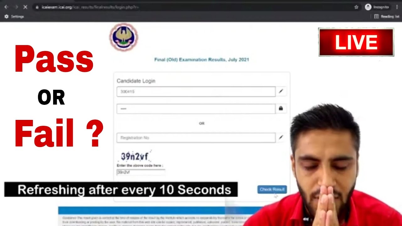 CA FINAL RESULT REACTION PASS OR FAIL JULY 2021