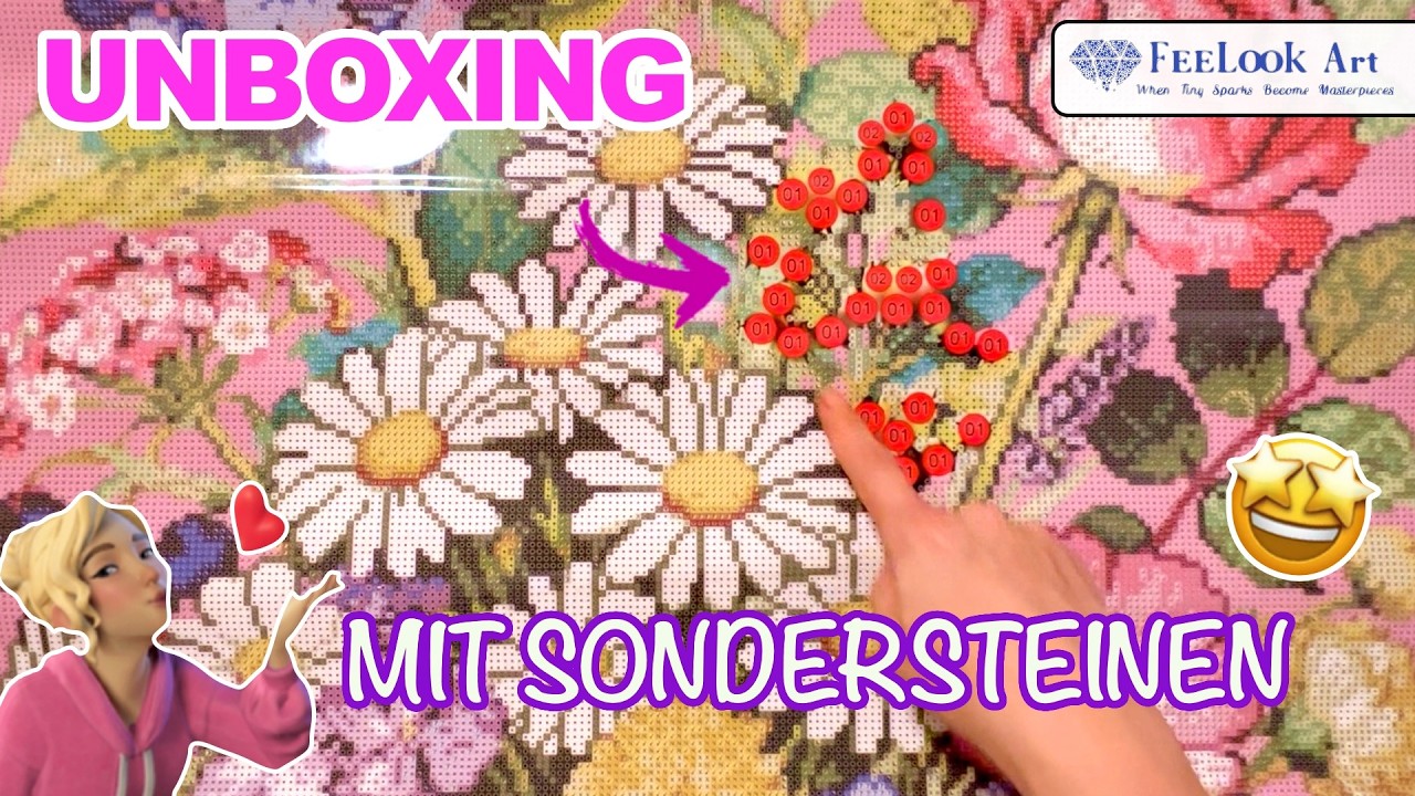 SONDERSTEINE im BILD! FEELOOK ART DIAMOND PAINTING UNBOXING 😵