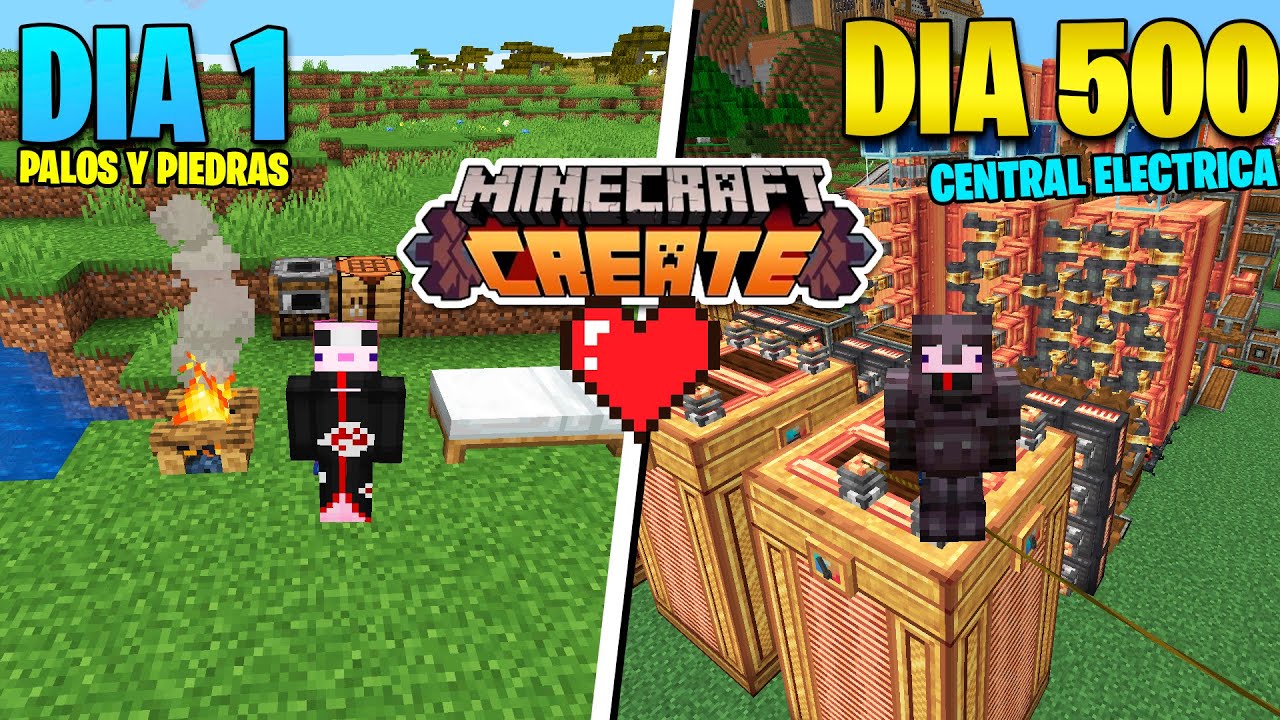 ✅ 500 DIAS en Minecraft CREATE MOD || PELICULA COMPLETA  (regalo mi mundo)