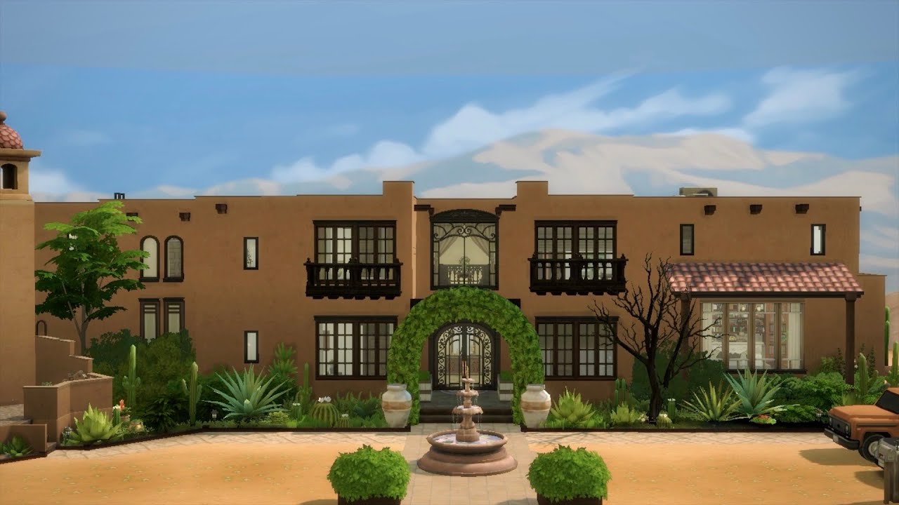 Southwestern Home Sims 4 Speed Build | Stop Motion | No CC