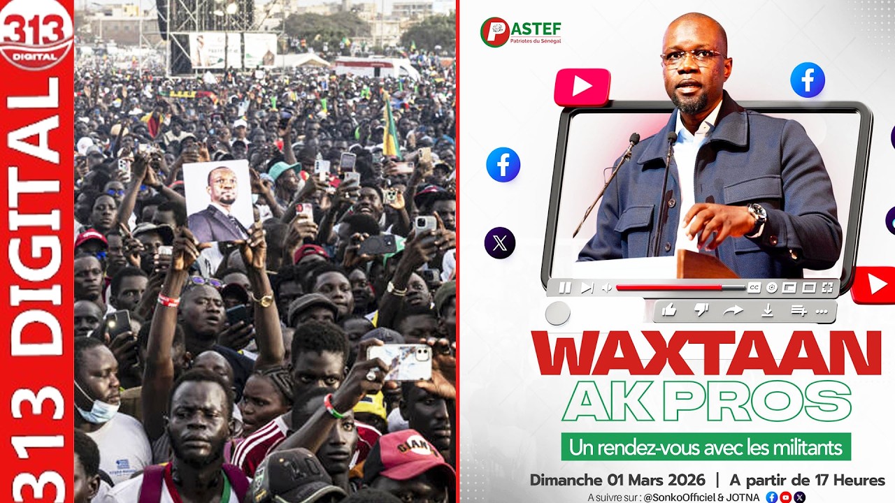 🔴DIRECT- Suivez le rendez-vous de Sonko et ses ministres “Waxtaan Ak Pros