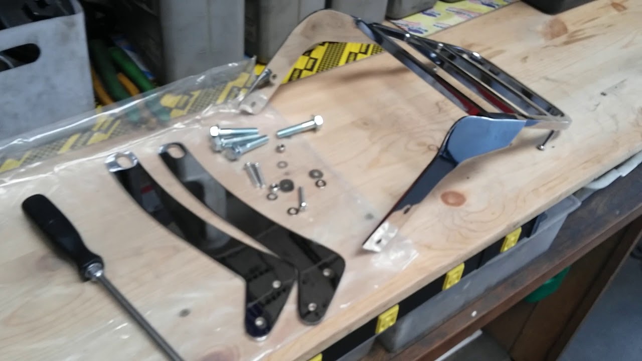 Installation of Luggage Rack Rear Carrier for Yamaha V-Star 250, Virago, XV250, XV125 ヤマハ ビラーゴ250
