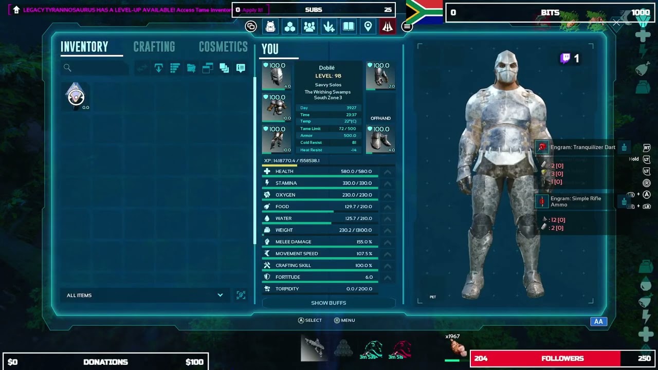 Ark Survival ASended Gameplay on a Lazy Rainy Night (Part 10/13)