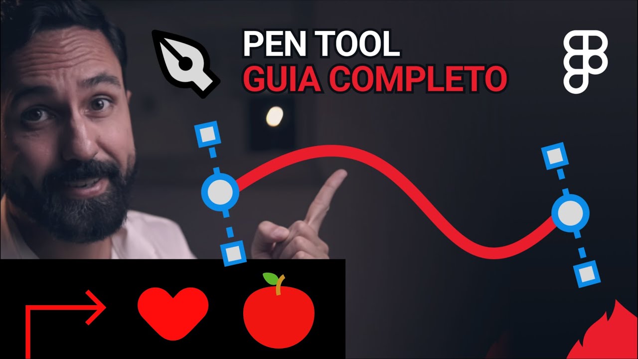 Pen Tool no @Figma : Guia COMPLETO para Iniciantes. (Bend tool, node, caneta, vetor, bezier, curva).