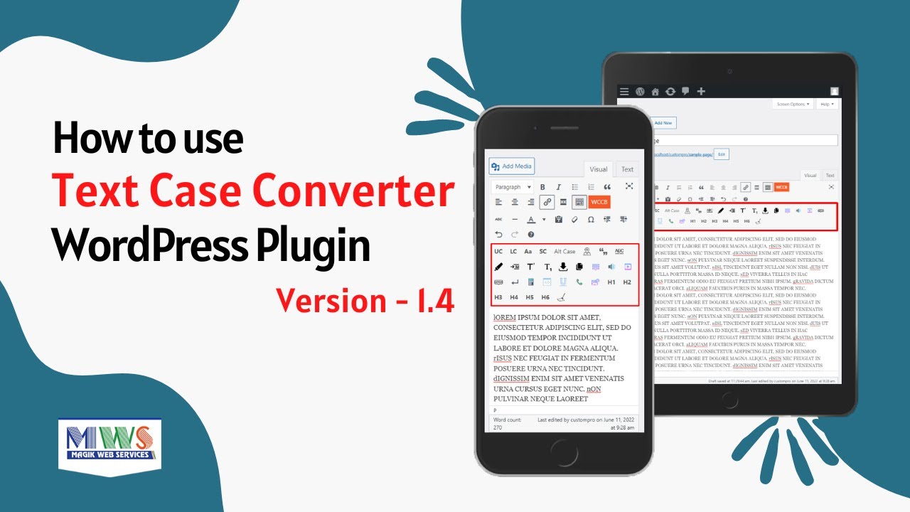 Version 1.4 - How to use Text Case Converter WordPress Plugin?