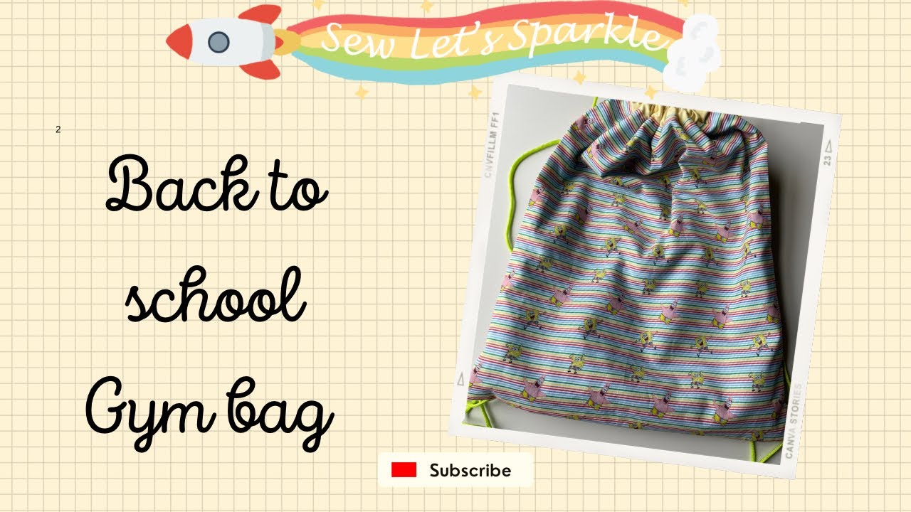 How to make a PE / Gym bag tutorial