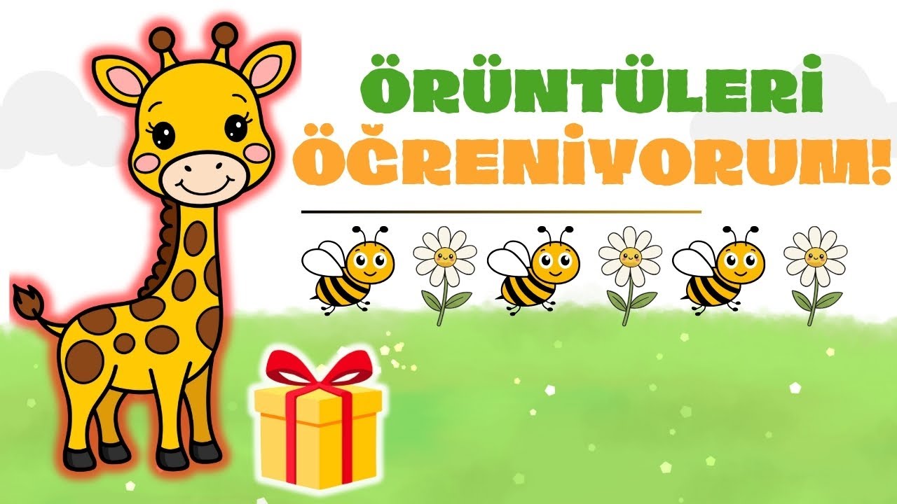 Zürafa ile ÖRÜNTÜLERİ Öğreniyorum! | İlkokul 1. Sınıf Eğitici Animasyon