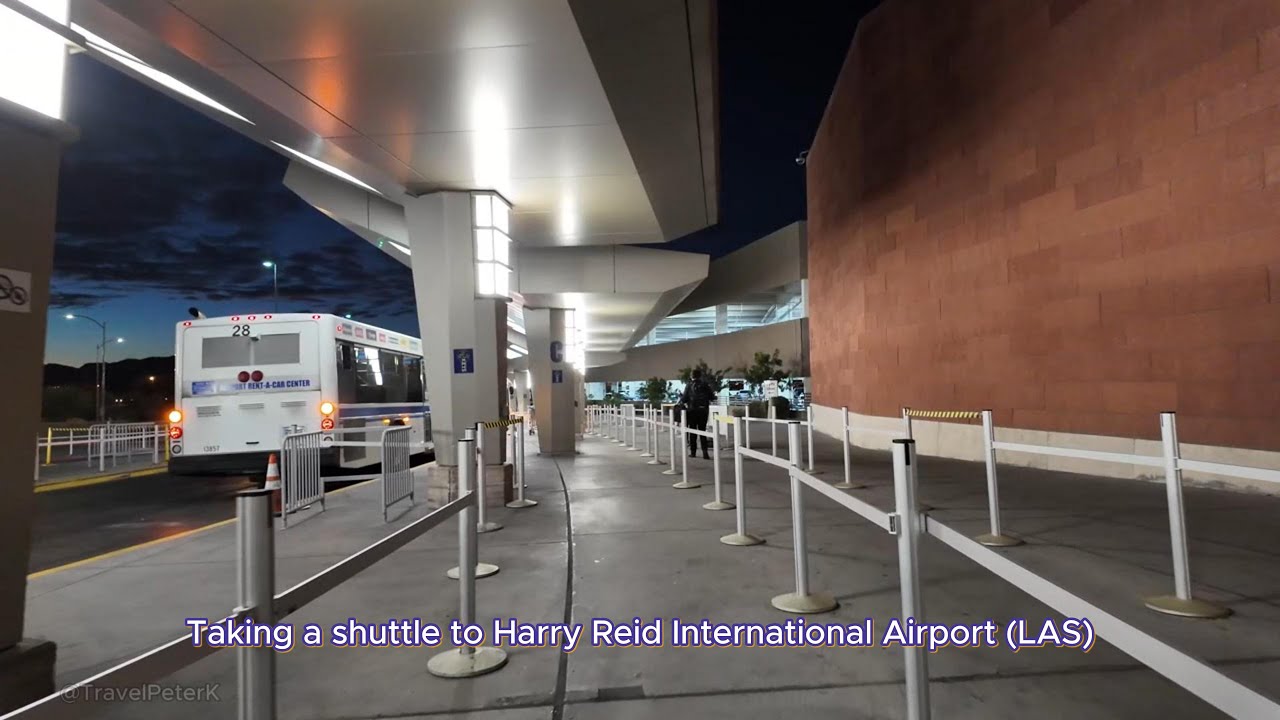 Taking the free shuttle from McCarran Rent-A-Car Center to Harry Reid International Airport (LAS)