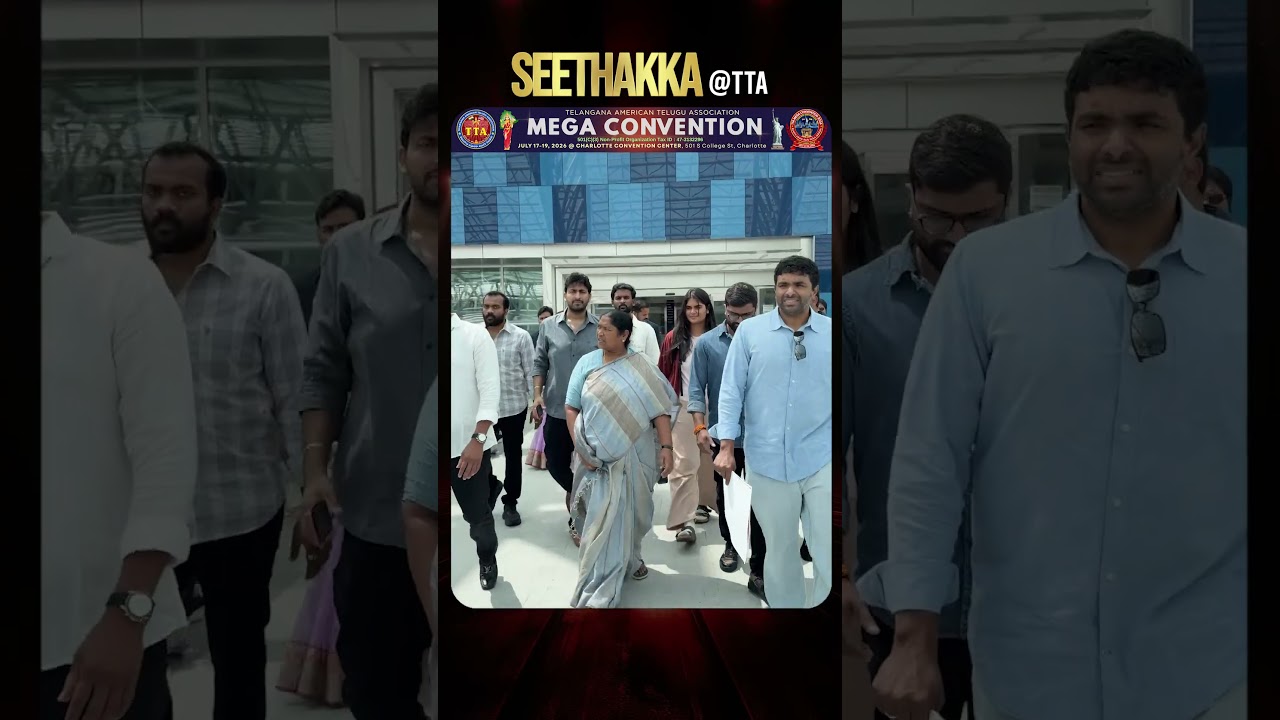Seethakka Landed in Charlotte (USA) 🇺🇸 |  @ TTA Convention 2026 | Maha TV USA