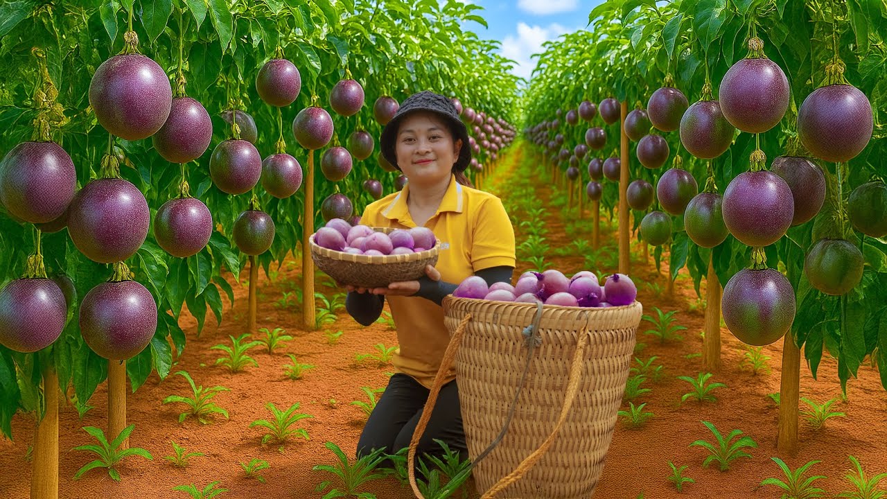 Harvesting Passion Fruit go to Market Sell – How to Make Passion Fruit Juice | Lucia Daily Life