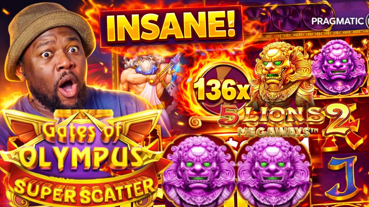 ATTENTION!!!FACE REVEAL!!!!  5 LION MEGAWAYS 2 VS GATES OF OLYMPUS SUPER SCATTER ITS A WOW