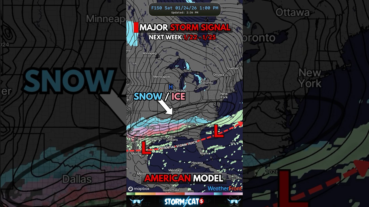 🚨 A MAJOR Winter Storm could bring Heavy Snow, Ice, and Wind to millions #weather  #storm #snow