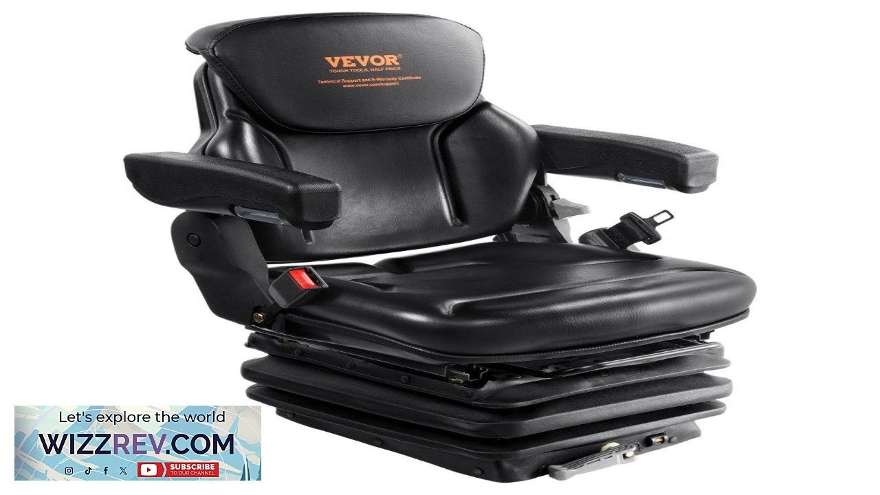 VEVOR Universal Tractor seat Suspension Fold Down Forklift Seat with Adjustable Angle