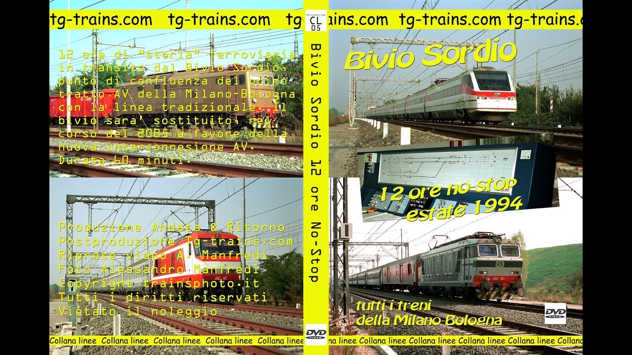 Bivio Sordio, 12 ore no-stop, tutti i treni della Milano-Bologna, estate 1994, parte 5/5