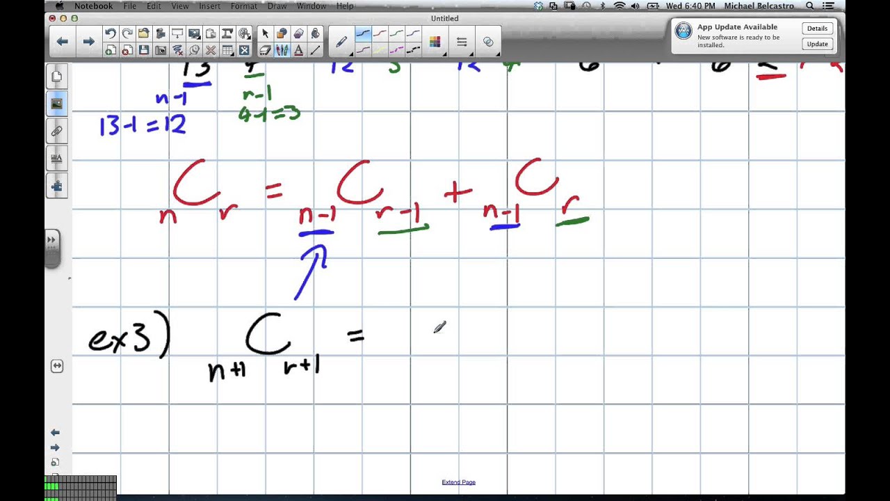 Pascal's Formula Grade 12 Data Management Lesson 5 4 10 31 12