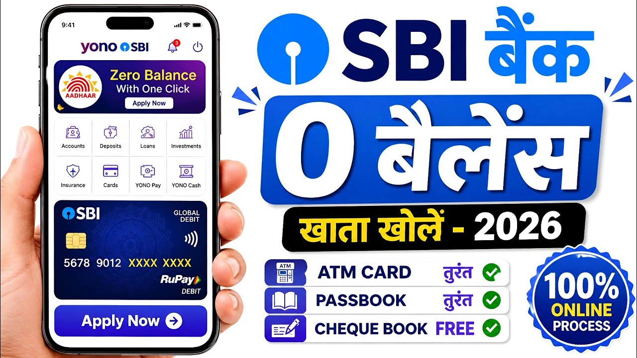 SBI Account Opening Online | SBI Zero Balance Account Opening Online | YONO SBI Account Opening