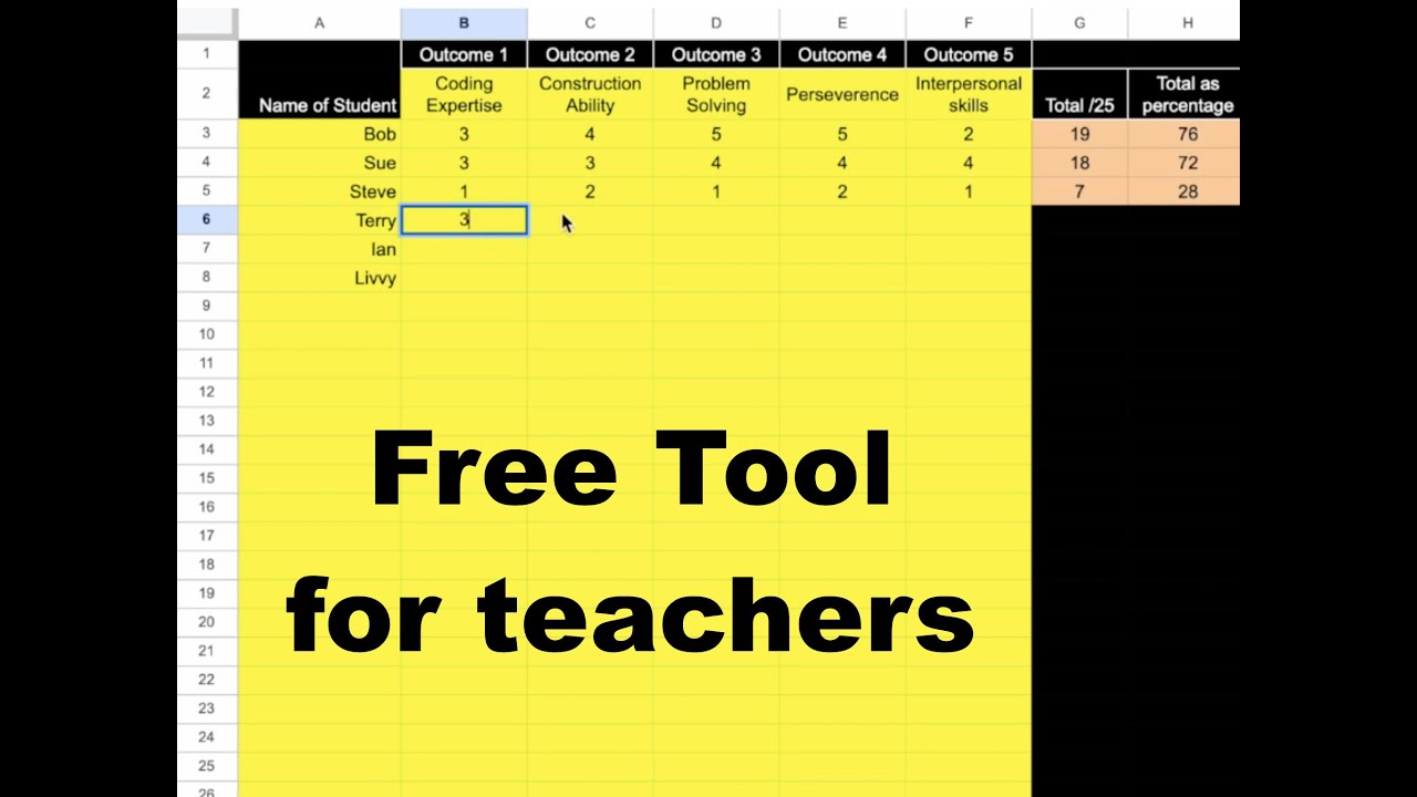 My FREE student assessment tool