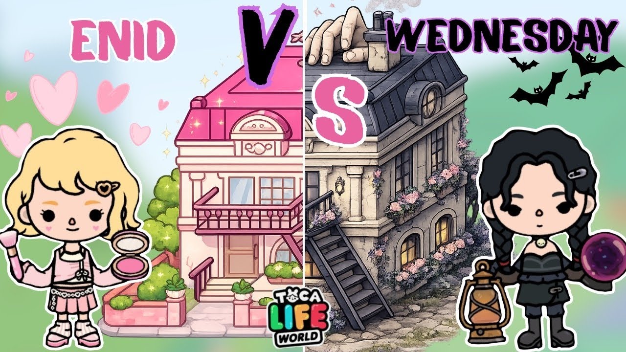 NEW VİDEO!😱Wednesday & Enid Back street House Makeover in Toca Boca ✨🏡