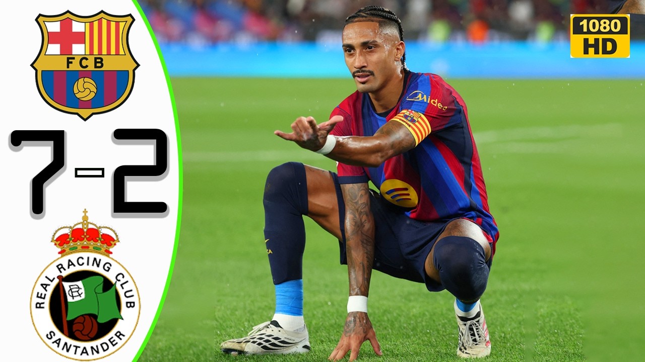 Barcelona vs Racing Santander 7-2 Highlights Destroyed & All Goals 2026 HD