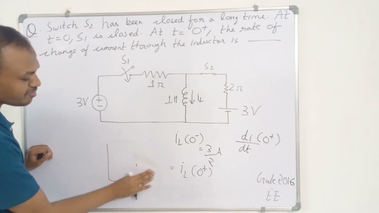Gate 2016 Electrical (EE) Solutions | Transient theory | Network Analysis #gate2024preparation