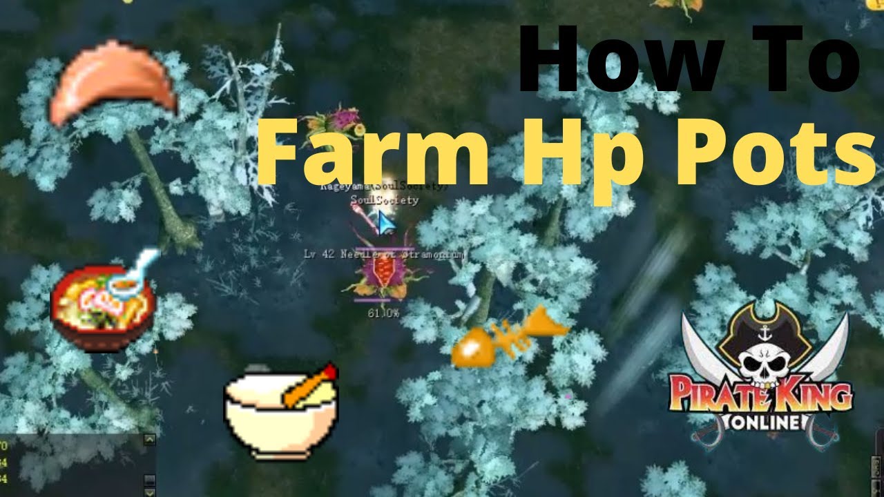 How to Farm Items for Hp Pots (Cooking)! Pirate King Online