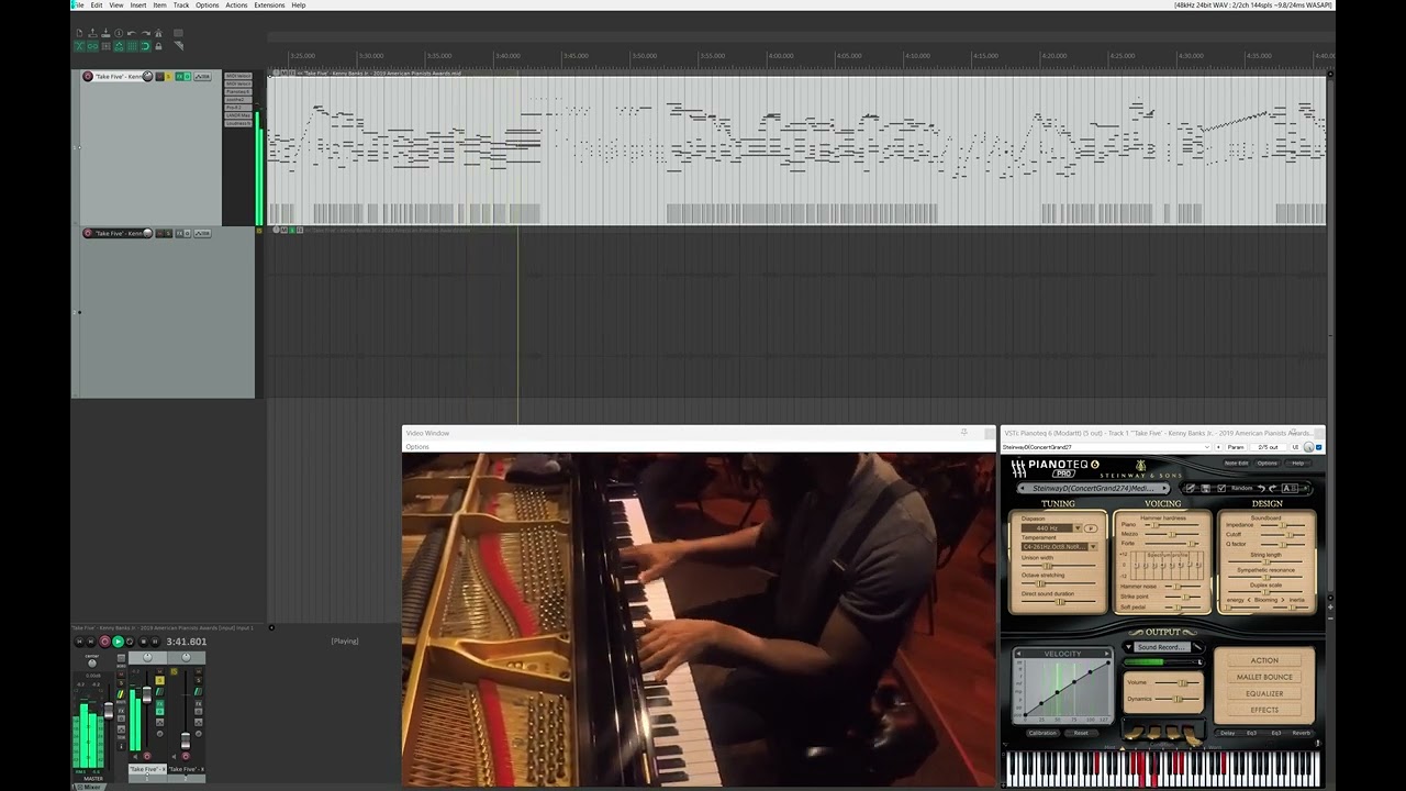 MIDI transcription of 