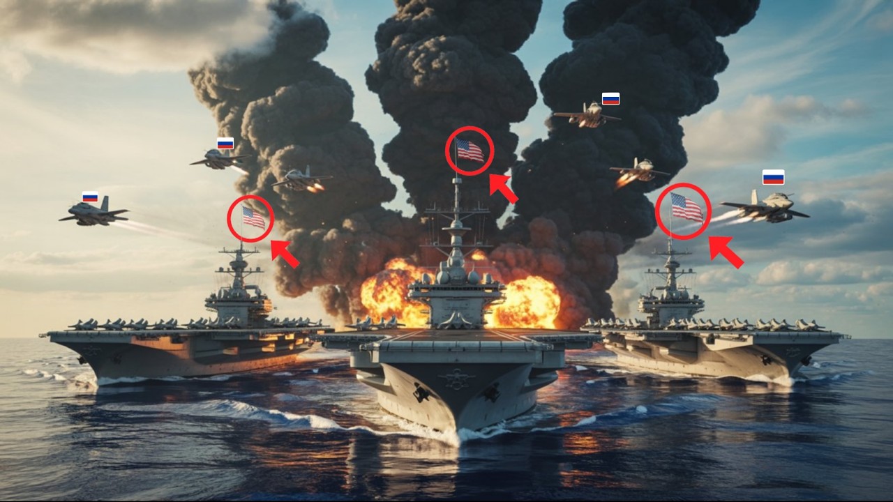 2 ЧАСА НАЗАД! Американский авианосец с 15 тоннами боеприпасов был уничтожен российским пилотом Су-57