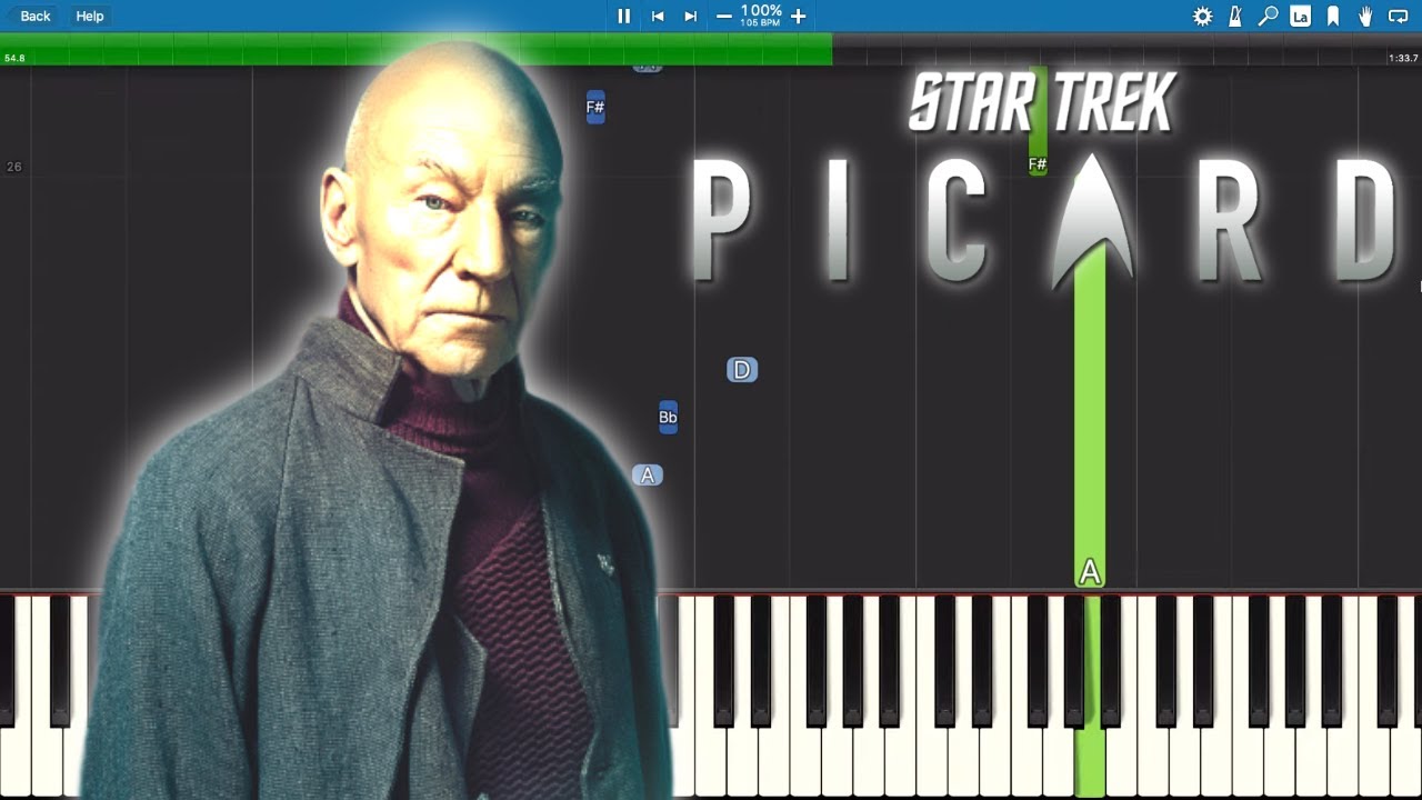 Star Trek : Picard Main Theme Song - Piano Tutorial