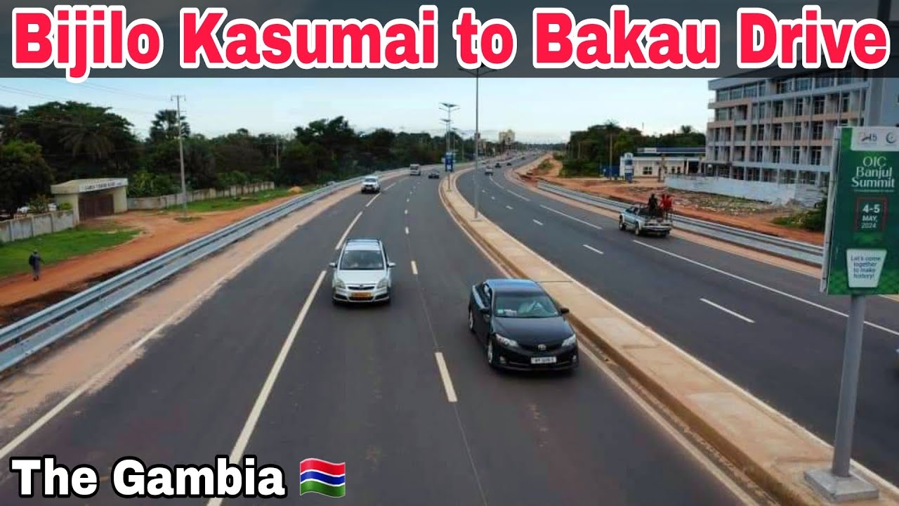 Bijilo Kasumai to Bakau New Town Drive | Gambia New OIC Road 2025 African City Drive