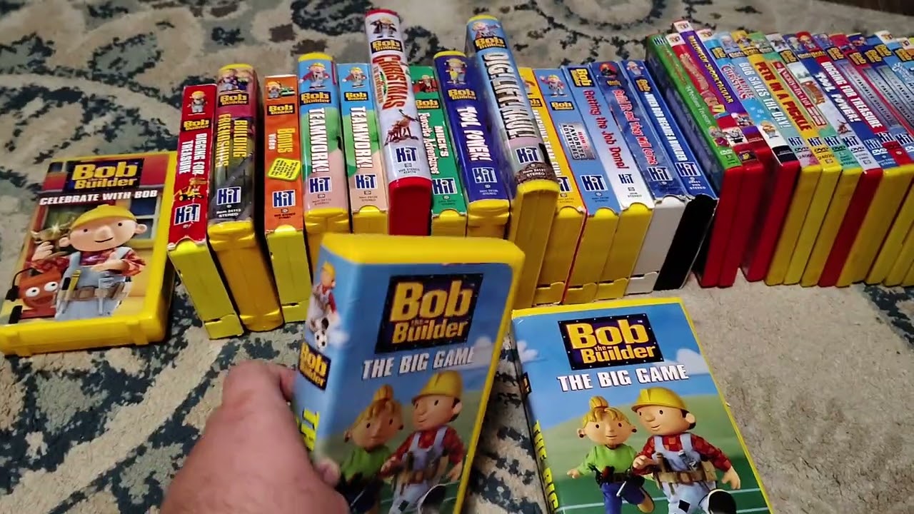 Моя коллекция VHS/DVD «Боб Строитель» (издание 2025 года).