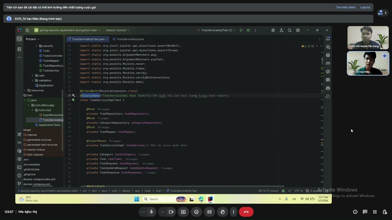 Giới thiệu Mockito, cài đặt và kết thúc bằng demo code toàn bộ unit test cho TodoServiceImpl.