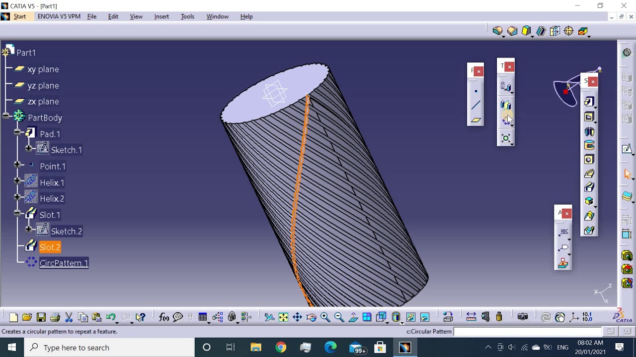 How to Knurling In Catia